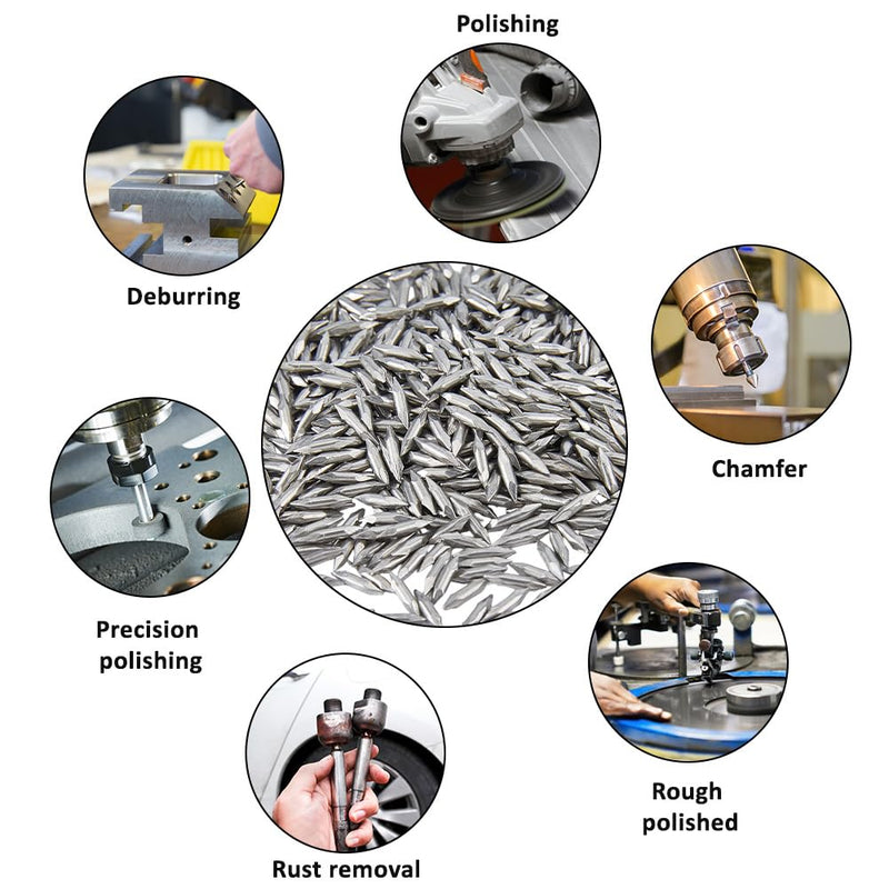 SUPERFINDINGS About 3666pcs/440g Stainless Steel Polished Beads 9mm Bicone Tumbling Media Pins Burnishing Media for Rust Removal Rough Polishing Precsion Polishing Jewelry Polishing,Diameter:2mm