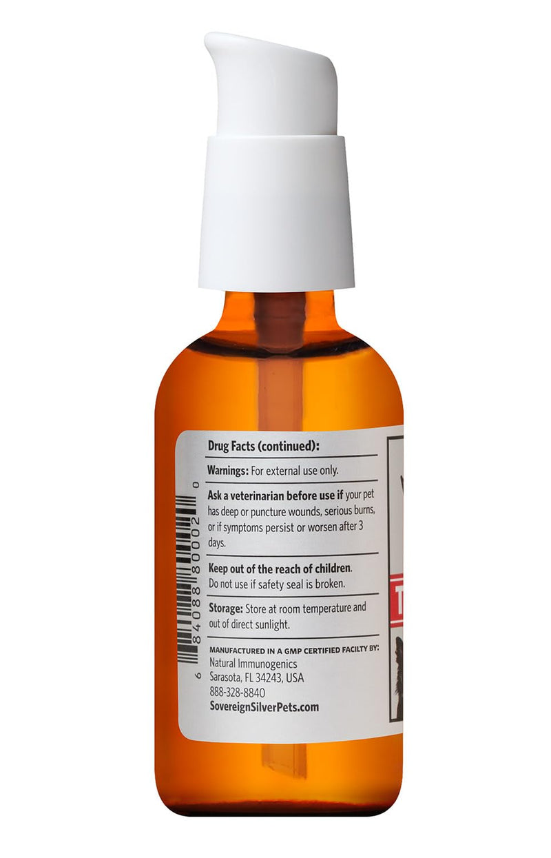 Sovereign Silver First Aid Gel for Pets - Topical Healing for Dogs and Cats, 2oz Pump Gel 2 Oz (Pack of 1) - PawsPlanet Australia