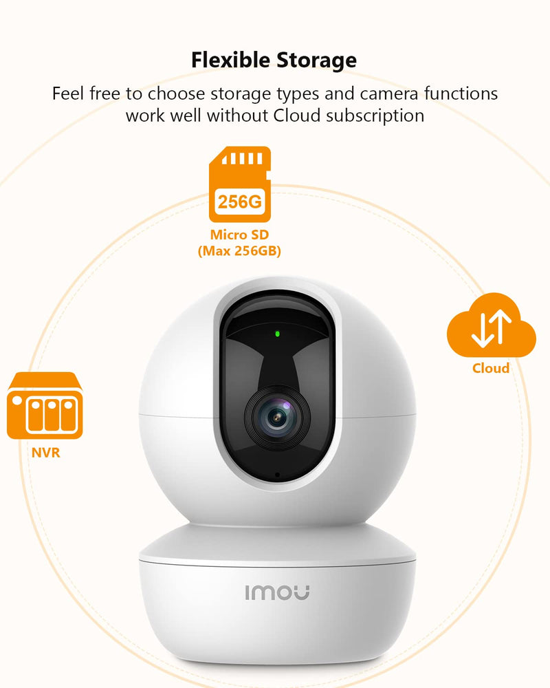 Imou 360° Security Camera Indoor with AI Human/Motion/Sound Detection, WiFi Camera Indoor Wireless 1080P for Pet/Dog/Baby, Smart Tracking, Siren, Night Vision, 2-Way Audio, Works with Alexa, 2 Pack SE 2Pack
