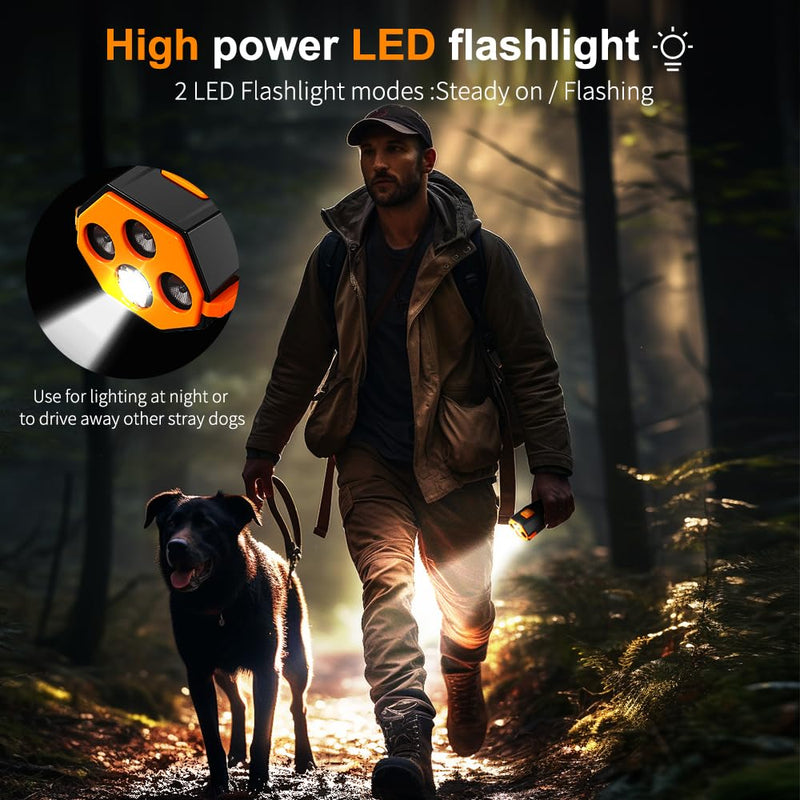2025 NEW Upgraded Dog Bark Deterrent Devices Long Range Ultrasonic Rechargeable Anti-Barking Device Correct Your Dog's Bad Behavior Better Than Shock Collars or Dog Training Collars With Free Clicker black