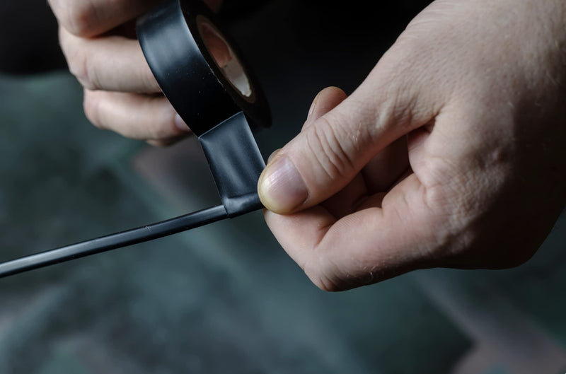 GGR Supplies T.R.U. EL7566-AW Professional Grade Rubber Black PVC Electrical Tape, Rated up to 600 Volts and 176 F - UL/CSA/CE Listed Synthetic: 1 in. x 66 Ft. (8 Mil) 1 in. x 66 ft. (24mm)