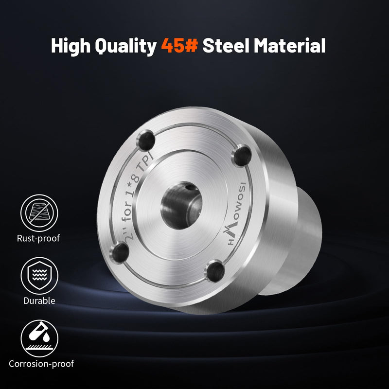 2" Steel Wood Lathe Faceplate,Faceplate for Wood Lathe,Lathe Face Plate Fit for 1" x 8TPI Spindle with Screwchuck D2-1x8TPI