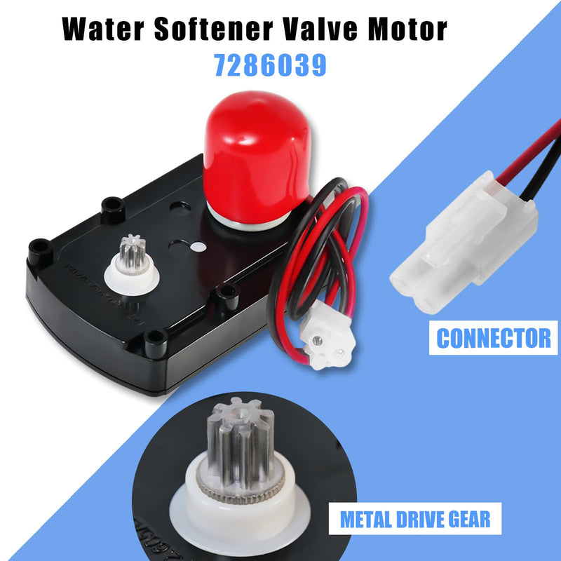 7281291 7286039 Water Softener Valve Motor with Screws Replaces Old Part Numbers:7384691,7234731,7228900, WS26X10021,WS26X21821,Fit for Softener Systems