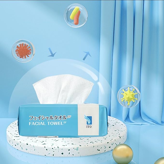ITO Facial Towel, Thick, Facial Towel, Disposable Towel, EF, Cleansing Towel, Cotton Towel, For Rough Skin, Sensitive Skin, Face Wiping Sheet, Face Towel, Travel, Cleansing, Makeup, Makeup Remover, - NewNest Australia