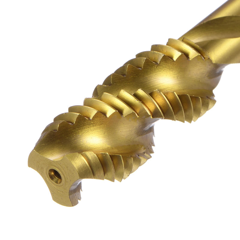 uxcell 2pcs Spiral Flute Thread Taps, 1/2-13 UNC H2 Screw Threading Tap, Titanium Coated 6542 High Speed Steel Machine Tapping Tools for Machinist Repair