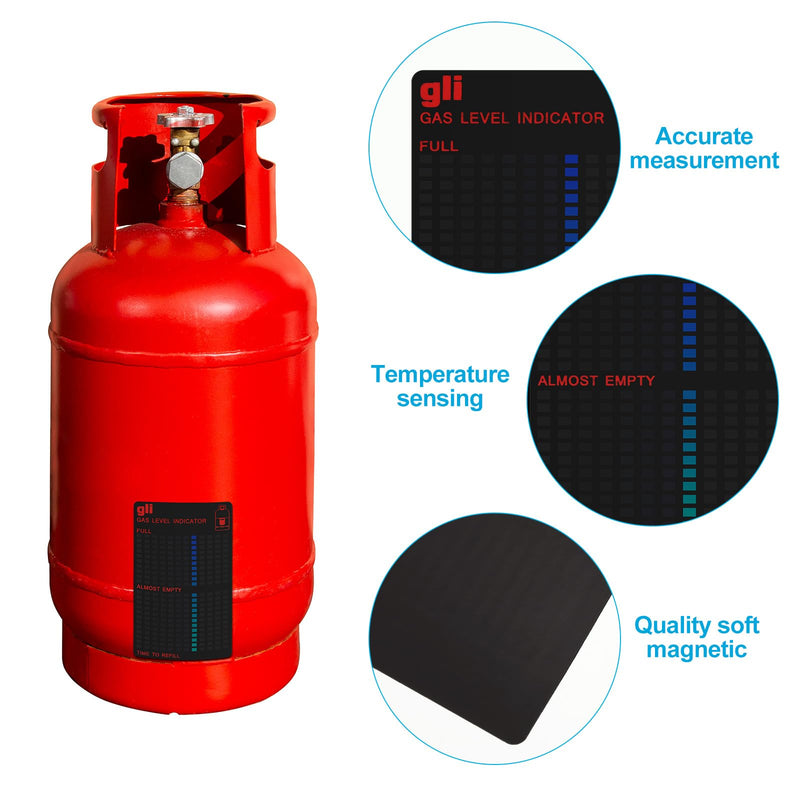 2 Pieces Magnetic Gas Level Indicator Reusable Propane Fuel Level Indicators Propane Tank Gauge Level Indicator Propane Tank Sensor for Home Kitchen Tool 2