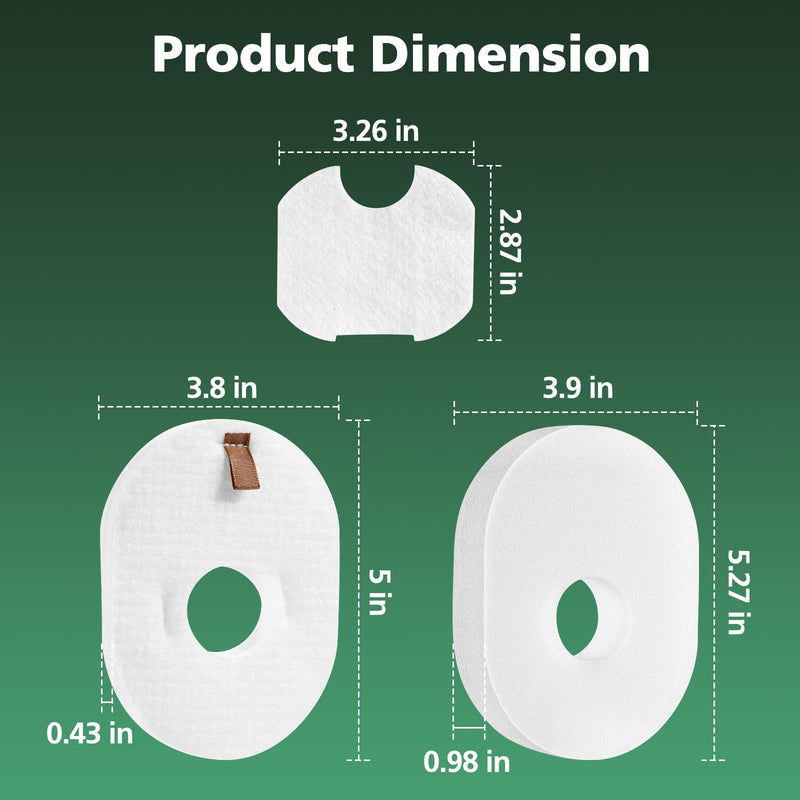 2 Pack Filter Replacement for Shark Rocket Vacuum HV300 HV301 HV300W HV302 HV305 HV310 UV450 Foam & Felt Filter Kit 2 Pack