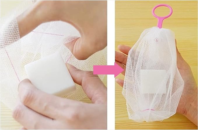 Kokubo Industrial Soap-in Whipper (Set of 3) [Whisk Net for Solid Soap] (Storage Ring Included) - NewNest Australia