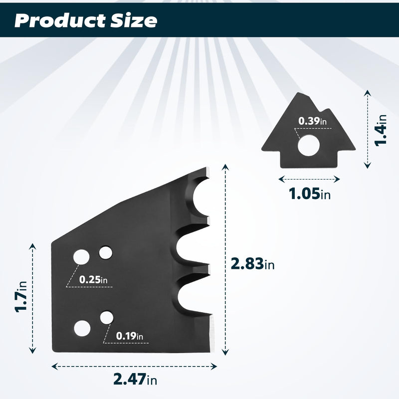 7.5 Inch Ice Auger Replacement Blades Compatible with K-Drill Ice Auger | IDRLBL75 7.5" Ice Auger Blades for K-Drill Stainless Steel Replacement Kit for Smooth & Fast Ice Cutting