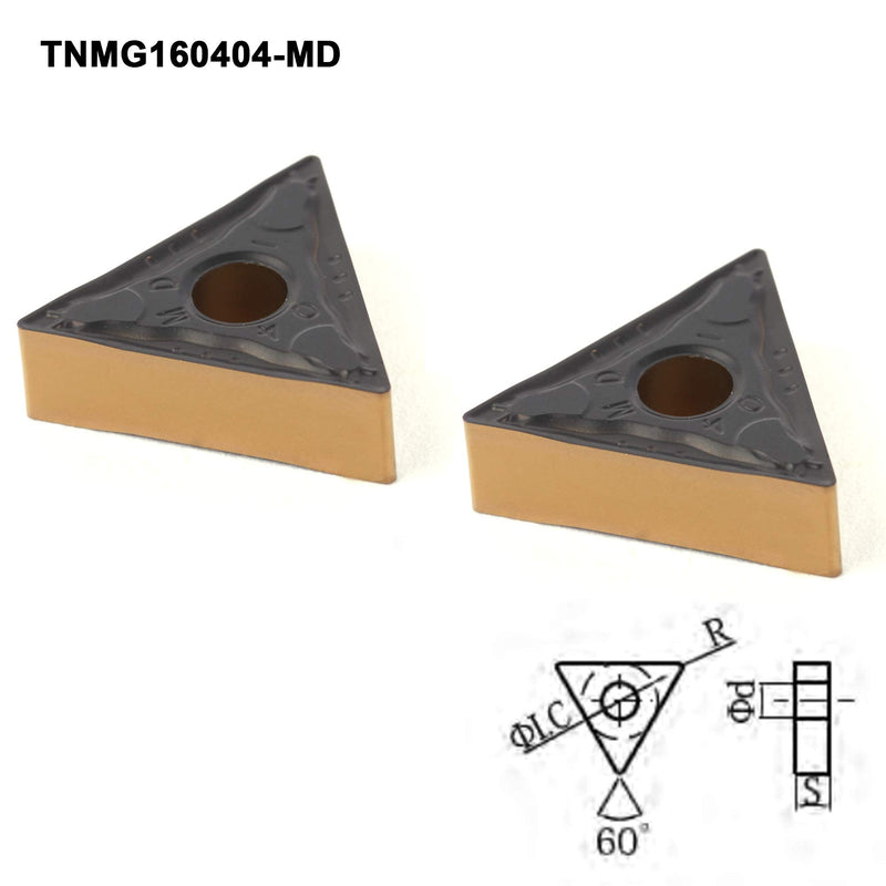 TNMG331 / TNMG160404-PM of CNC Carbide Inserts for Steel Turning Cutting Tools, The Chip Breaker PM fit for Semi-Finishing Metal Cutting, 10 PCS.