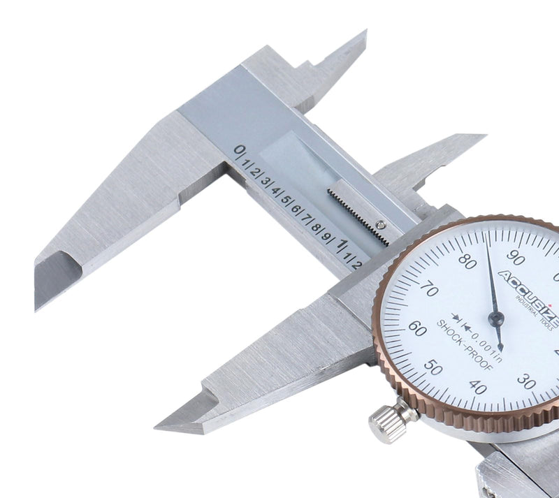 Accusize Industrial Tools 0-6 inch by 0.001 inch Precision Dial Caliper, Stainless Steel, in Fitted Box, P920-S216 1