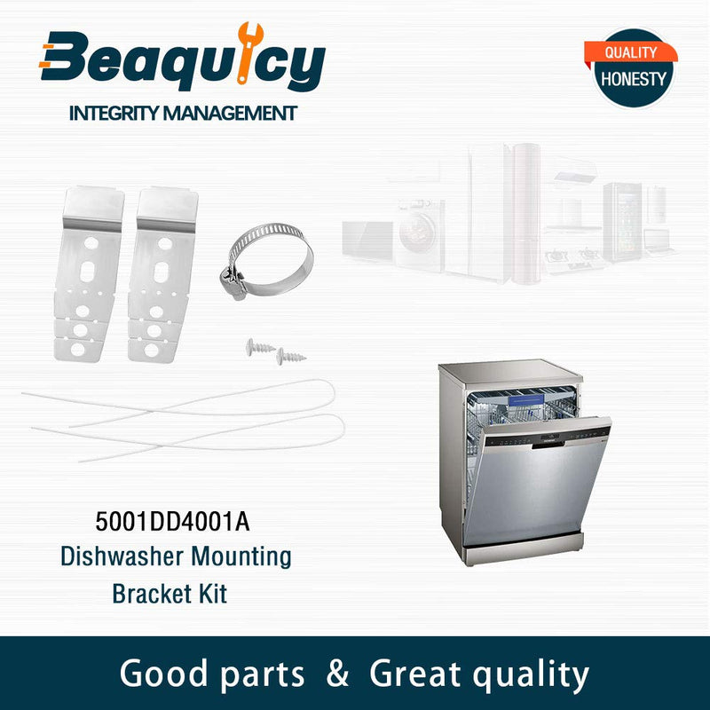 Undercounter Dishwasher Mounting Bracket Kit - 5001DD4001A 2 Packs dishwasher bracket Replacement for LG Samsung GE Whirlpool ld-6100tb1, ldf6810bb, ldf6810bb001, ldf6810ww,ldf7810st-01,ldf9932st etc.