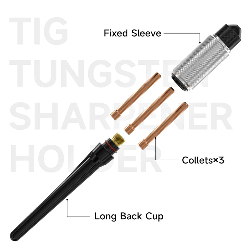 YESWELDER TIG Tungsten Manual Sharpener Holder Welding Tungsten Polish Gripper 1/16'' 3/32'' 1/8'' TSH-01