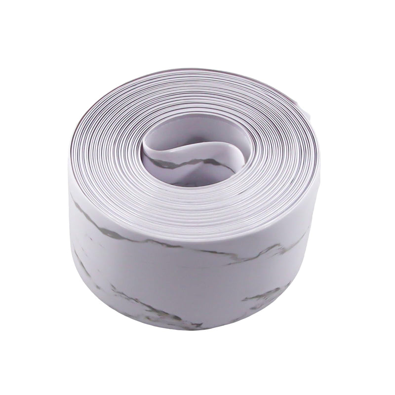 3 Rolls Sealing Caulk Tape Self Adhesive, Waterproof Caulking Tapes Sealant Strip for Bathroom Toilet Kitchen Countertop White Marble White Marble 3 Rolls