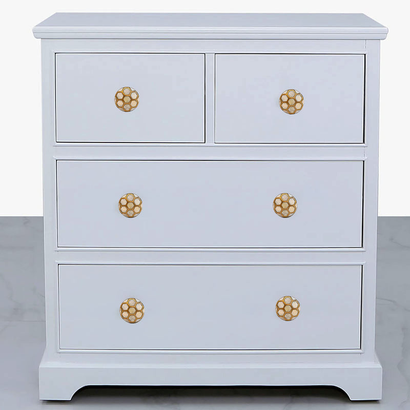 5MOONSUN5's Brass Mother of Pearl Door Knobs/Drawer Pulls Dresser Door Knobs/Pull and Push Handle for Cabinets, Wardrobes & Kitchen Grey Honeycomb knobs/Handmade Classic Hardware Decor, 35 mm(6) 6