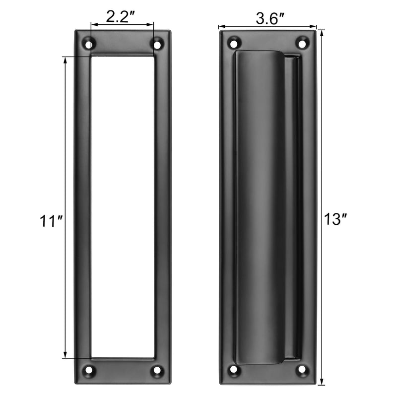 1 Pack Mail Slot, 13 inch, Upgrade Well Made Stainless Steel Door Mail Slots for Front Door, Matte Black
