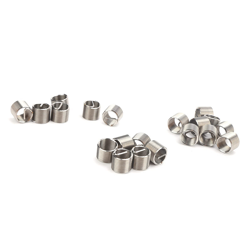 20Pcs Wire Thread Insert Stainless Steel Screw Bushing Repair Socket Kit M14x1.5x1.5D Wire Screw Sleeve Thread