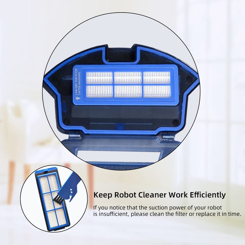 Spare Accessories Compatible with eufy 15C Max, G32 Pro, 11S Max, G30, 30C Max, G20 Hybrid Robotic Vacuum Cleaner Replacement Parts Include: 1 Roller Brush 6 Side Brushes 5 Unibody Filter NOT for 11S