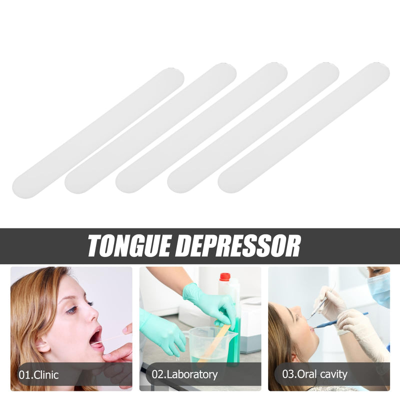 ibasenice 25pcs Spatula Plastic Depressors Bulk Clinic Depressors Stirring Stick Stir Sticks Pp Stirring Rod Glue Sticks Wood Disposable White