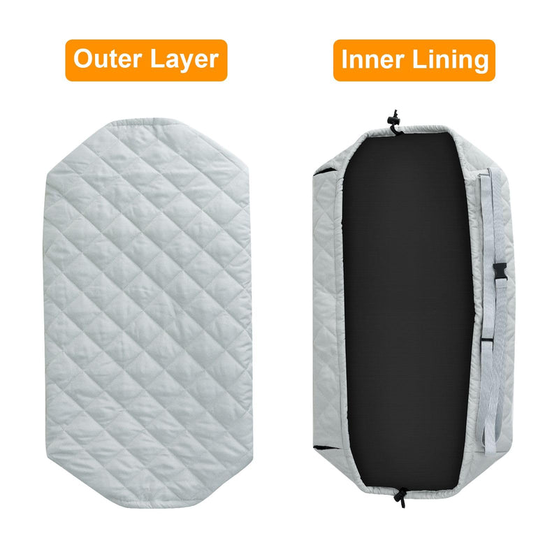 Demao Indoor Air Conditioner Cover, Cotton Filled Grey Window AC Cover - Indoor Use Only, Premium Dust Protection with Double Layer Fabric-25 "× 18" × 3.5 ",Washable with Water for Repeated Use. 25"W×18"H×3.5"D