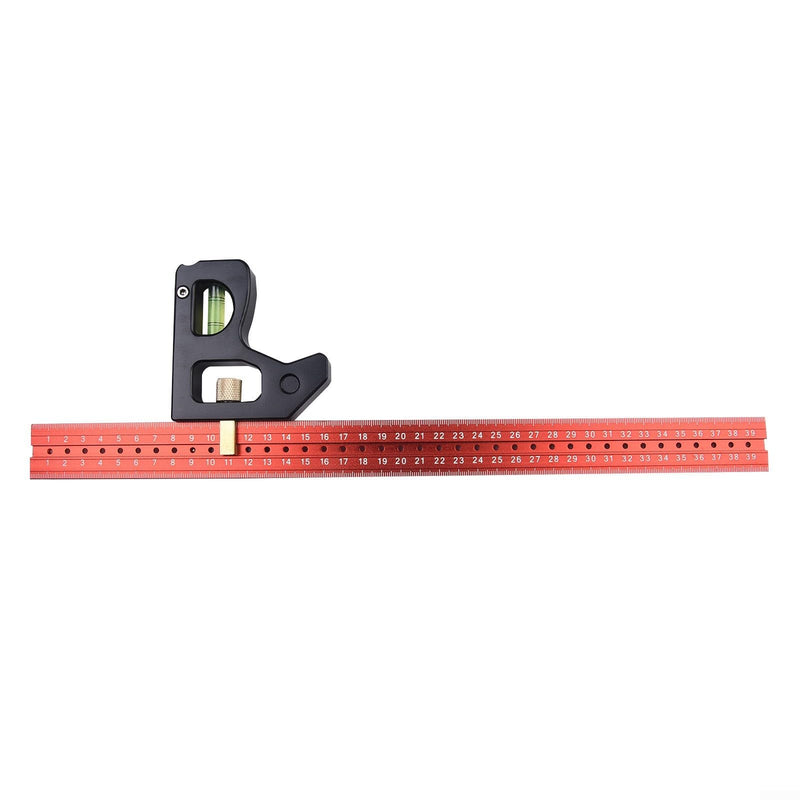 Combination Square Tool, Stainless Steel Movable Square Ruler for Angle/Measuring Marks and Drawing, Woodworking Tools, 45-90 Degree Marking(400mm) 400mm