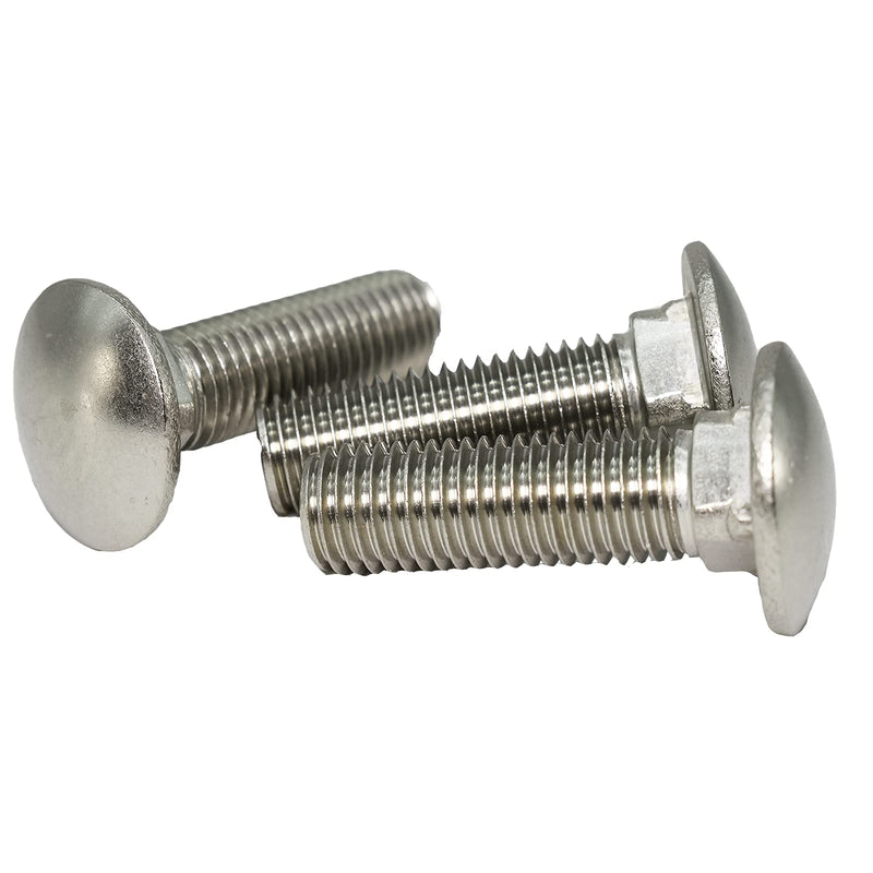 1/2"-13 X 1-1/2"(10pc) Stainless Carriage Bolt, 18-8 Stainless Steel Full Thread Coverage,Carriage Bolt,by SANTIE 1/2"-13 X 1-1/2"(10pc)