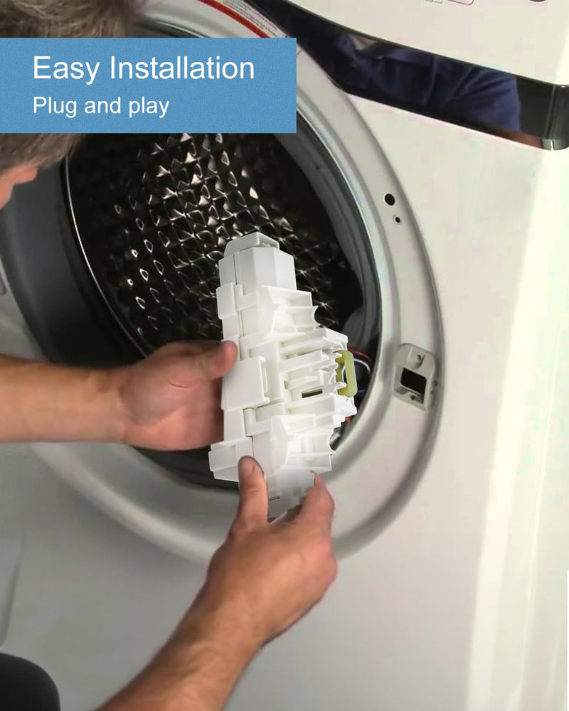 Washer Door Lock Compatible with Samsung Washer, Washer Door Lock Switch Replace DC34-00025A DC34-00025E DC34-00025C 4546106 AP6225255 PS12072637 EAP12072637