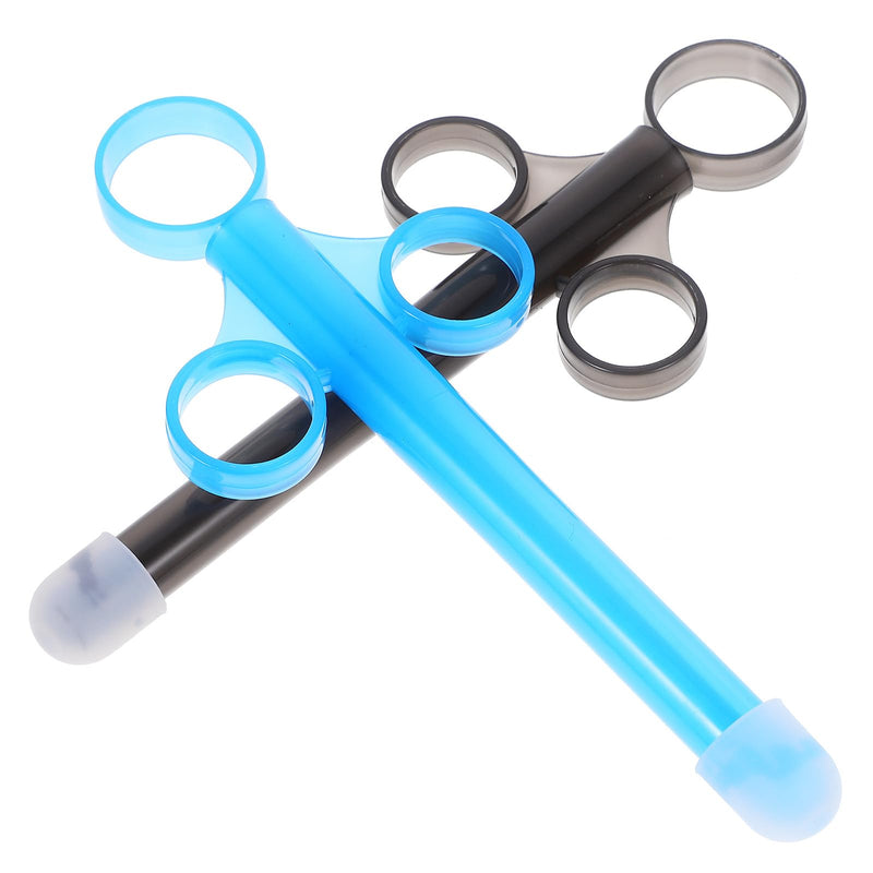 Healifty Lube Applicator Syringe 2Pcs Personal Lubricant Applicator with Smooth Rounded Cap Lube Applicator Syringe with Precise Scales Applied for Women, Men & Couples