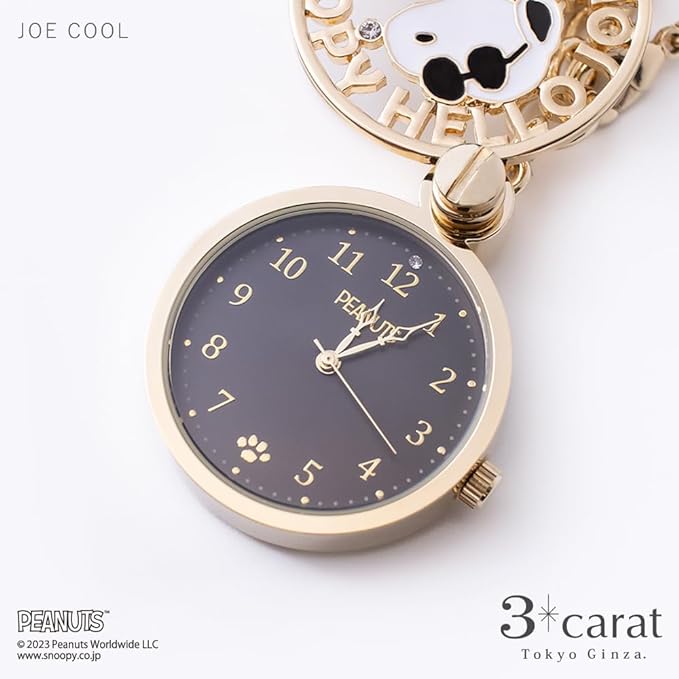 3carat Peanuts Charm Watch, 4 Types, Snoopy Pocket Watch, Analog, Bag Charm, Includes Original Box, JOE COOL - NewNest Australia