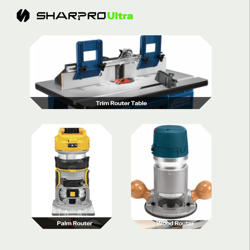 Flush Trim Router Bit with Bottom Bearing 1/4" Shank Compression Spiral Flush Cut Bit for Woodworking, Pattern Trimming, Laminate, CNC and Handheld Router