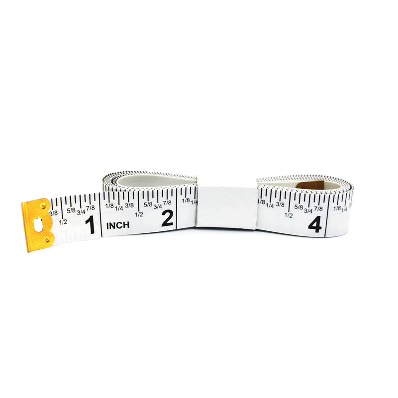 Perfect Measuring Tape All-Purpose 60 Inch Double Sided Fractional Inches and Millimeter/Centimeter Tape Measure TR-16-frac (60 inch White) 60in/1.5m