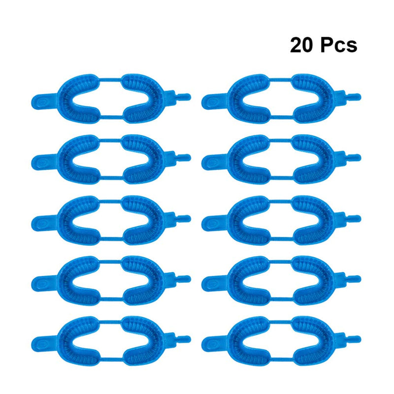 20pcs Disposable Dental Fluoride Trays Fluorinated Foam Dental Tray Dental Materials Tray mouth tray,alginate impression material for Kids Use Size L Blue