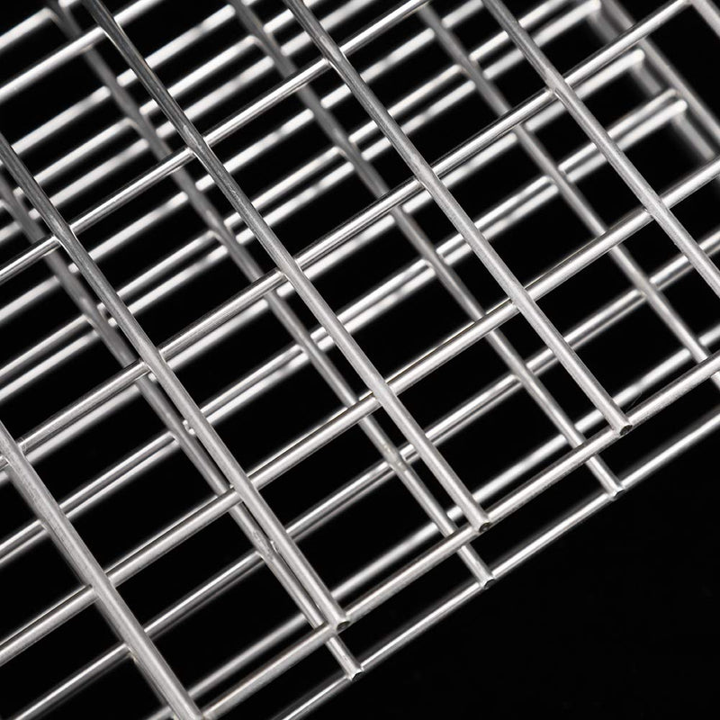 Test Tube Rack, Metal Test Tube Rack Square Hole Test Tube Stand with Handle for Laboratory