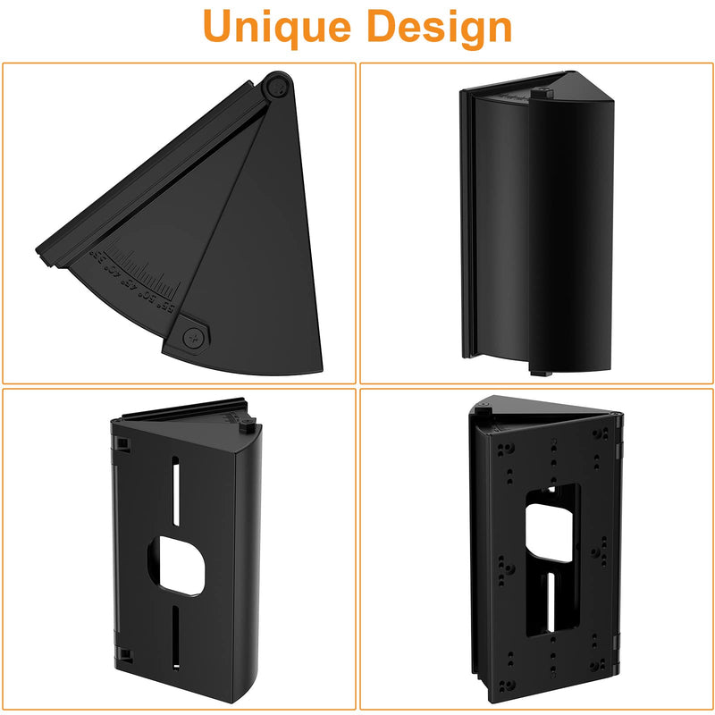 NANW Adjustable 30 to 55 Degree Doorbell Angle Mount Compatible with Video Doorbell 1/2/3/4/Wired/Pro/(2020 Release)/Battery Doorbell Plus, Camera Mount Holder Bracket Wedge for Apartment Black