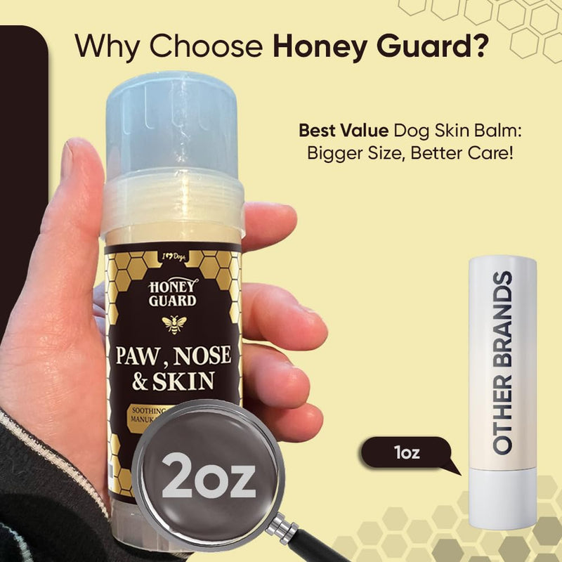 iHeartDogs Honey Guard Paw, Nose & Skin Dog Healing Balm - Manuka Honey, Tallow, Shea Butter & Mango Seed Oil - 2oz - PawsPlanet Australia