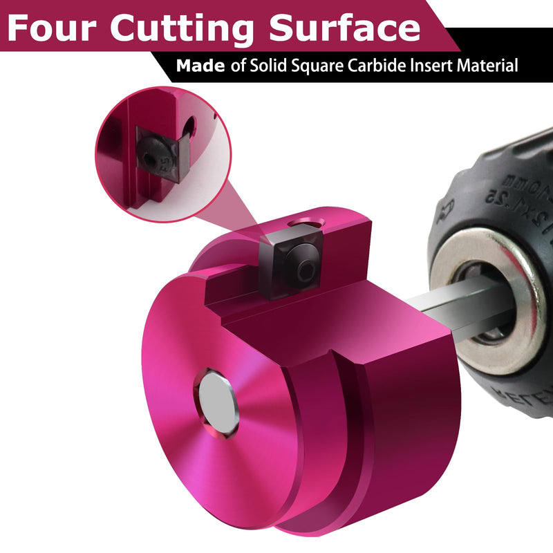 PVC Fitting Saver 2-Inch Head,PVC Reamer,2" PVC Pipe Reamer with 3/8-Inch Hex Shaft,PVC Socket Saver Plumbing Tool Plastic Pipe Fitting Reamer for Sch.40 PVC CPVC ABS Fitting,Fit Standard 1/2" Drills 2 Inch