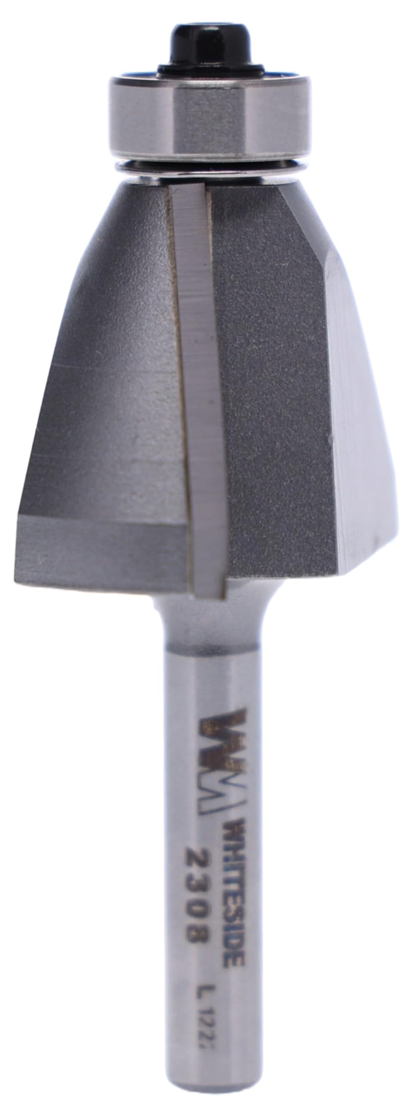 Whiteside 2308 Edge Bevel Router Bit: 30 Degree Angle, 7/8 Inch Cutting Length, 3/4 Inch Cutting Height, 1/4 Inch Shank, 1-3/8 Inch Large Diameter