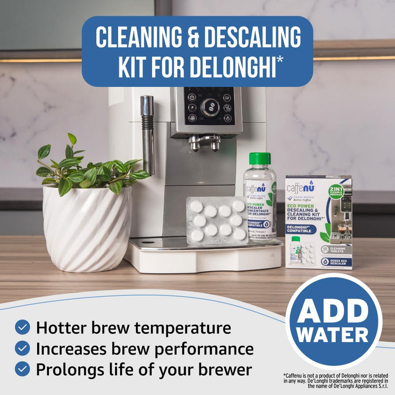Caffenu Cleaning & Descaling Kit Compatible with DeLonghi Coffee Machines