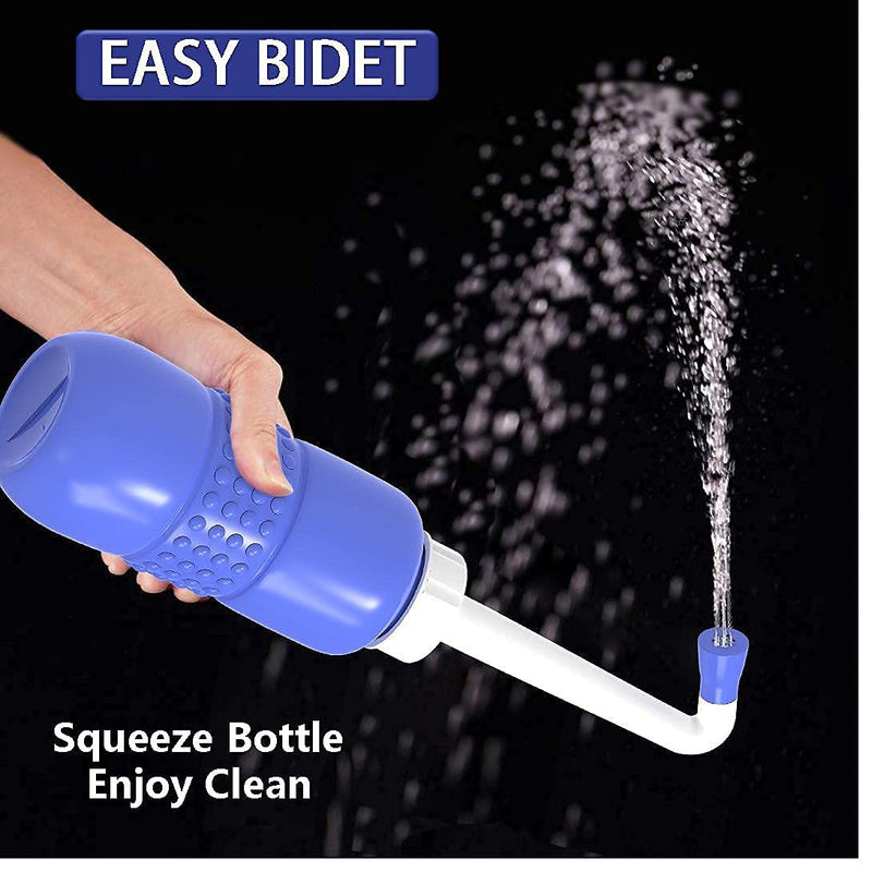 2PCS-Pack Portable Bidet for Toilet - 450ml Travel Bidet - 15oz Handheld Personal Bidet Empty Bottle - Childbirth Cleaner -for Outdoor,Camping,Travling,Driver,Personal Hygiene -with Storage Bag 450ml Blue X 2pcs 【hot Sales!】