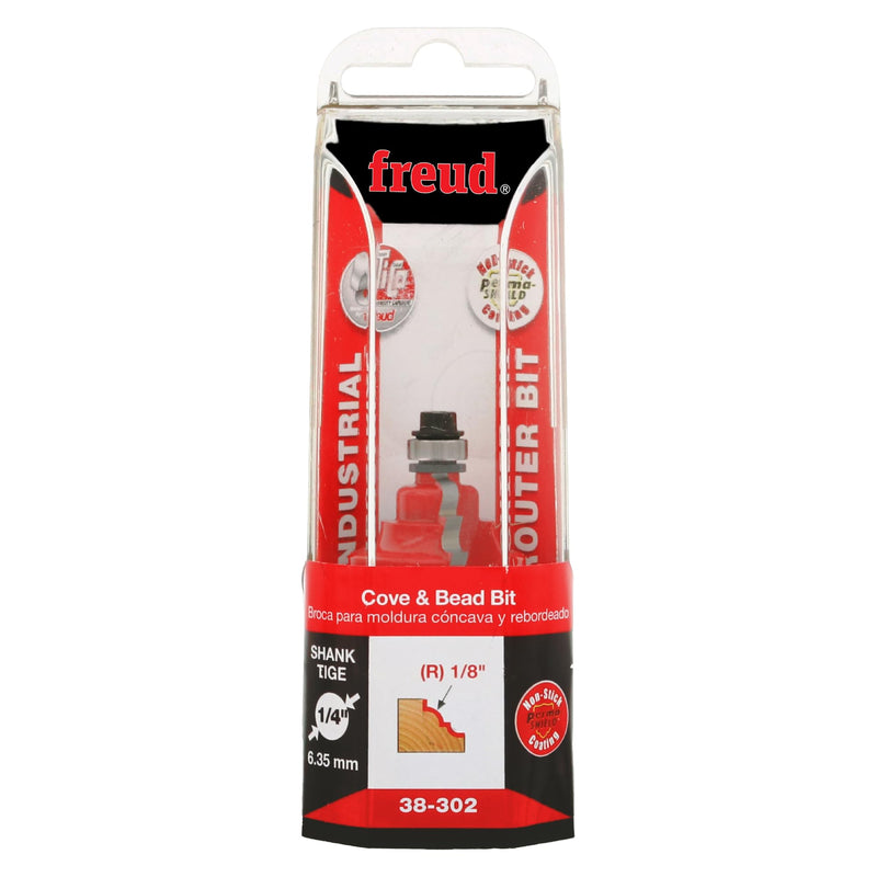 Freud 38-302: 1-5/32" (Dia.) Cove & Bead Bit with 1/4" Shank