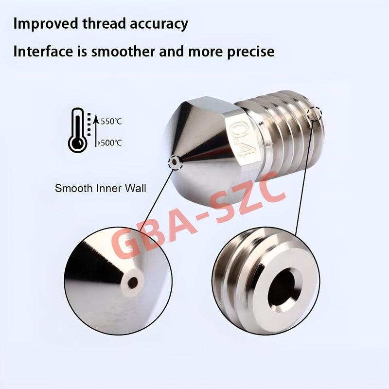 Upgrade Prusa i3 MK3s+ Hotend Plated Copper 24V 40W Kit,V6 Bi-Metal Heatbreak,Plated Copper Heater Block,Plated Copper Nozzle 0.4mm for Prusa i3MK3,MK3S,MK3S+3D Printer for V6 Hotend Kit. Prusa MK3 Hotend Plated Copper Nozzle Kit