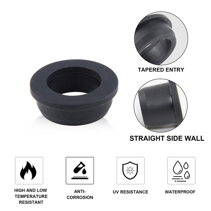 65 Pack Top Hat Rubber Grommets for Wiring Assortment Kit Waterproof Wire Grommets Automotive, Firewall Silicone Plug for Holes, Vinyl Tubing in Hydroponic and Irrigation Systems, 5 Sizes #5 sizes, 65 pcs