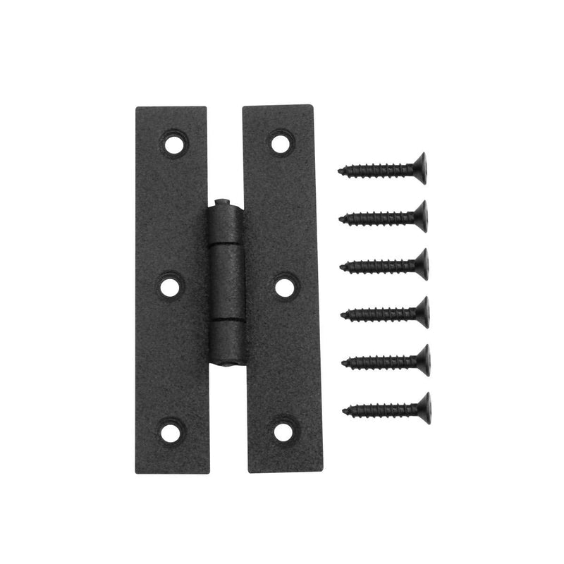 Renovators Supply Manufacturing Pack of 10 Black Wrought Iron H Cabinet Hinge 3 Inch Flush Mount Antique RSF Finish Hardware for Cupboard Wardrobe Furniture Doors
