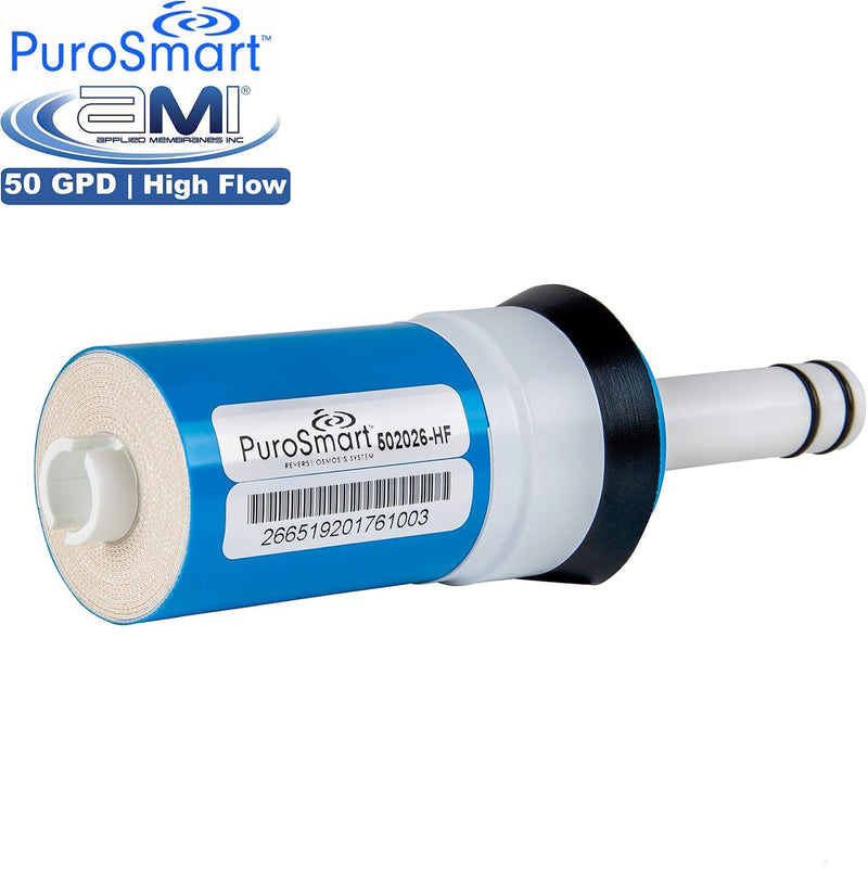 Replacement RO Membrane High Flow System | High Flow 50 GPD | Fits Countertop and Faucet Mount Systems Applied Membranes, Inc. Model 502026-HF Replacement Membrane
