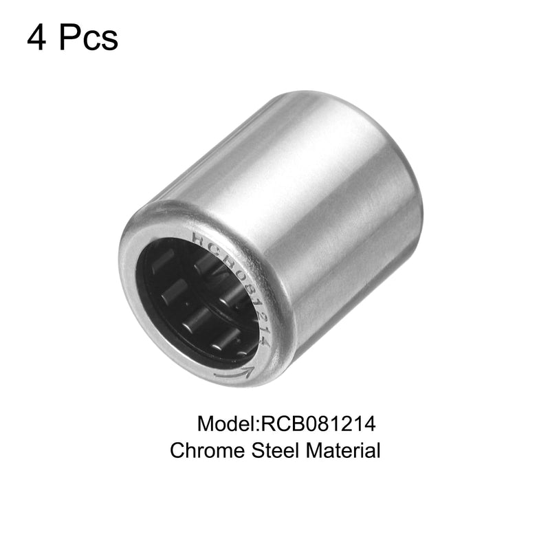 uxcell 2 Pcs RCB081214 Needle Roller Bearings One Way Bearing 1/2 x 3/4 x 7/8 inch, Chrome Steel Bearing