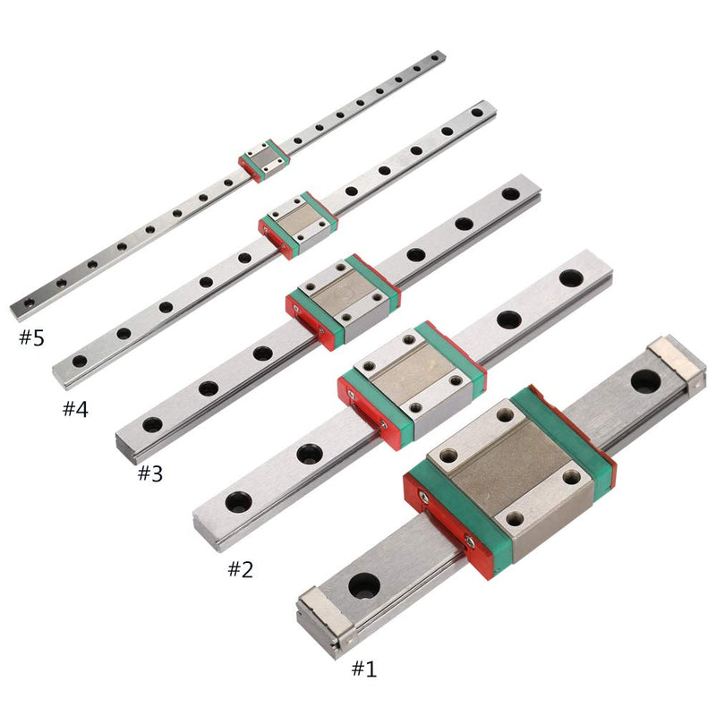 LML12B Linear Rail 12mm Mini Bearing Steel Rail Slide Rail+ Slide Block Variety Length (200mm) 200MM