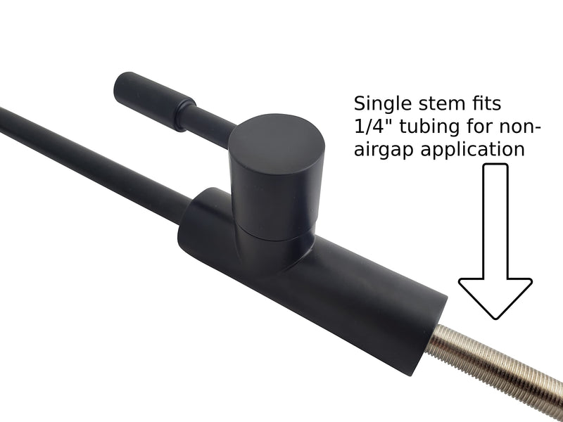 Metpure Non-airgap NSF Certified RO Faucet Reverse Osmosis Drinking Water Filtration System Water Dispenser Spout (Matte Black). Large Euro Style with Faucet Wrench.