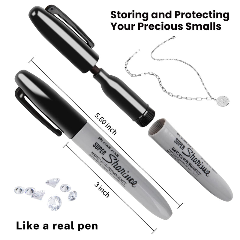 BarGifts Fake Pen Diversion Safe Keep Your Valuables Secretly, Hidden Safe Storage as A Marker Pen to Hide Small Items- 1pc white-1PC