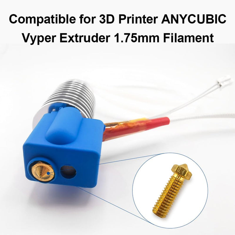 12Pcs Volcano Nozzles 0.4mm, Vyper Nozzles M6 Thread Hotend Extruder Volcano Nozzle Compatible for Artillery Genius, Sidewinder X1, X2, Anycubic Vyper, Anycubic Kobra Plus, Kobra Max 1.75mm Filament, 12Pcs Volcano Nozzle 0.4mm
