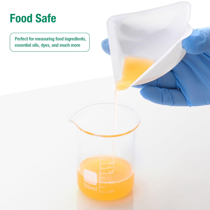 Large Disposable Weighing Boats 330ml 125 Pack – Translucent White - Food-Grade Anti-Static Polystyrene for Laboratory, Scientific, Culinary, Precise Measuring, Durable, Leak-Proof, Easy-Pour
